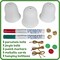 Christmas Crafts - Design Your Own Porcelain Bells - Craft Kit for Kids - Christmas Tree Decorations - All Materials Included, Green,Red, Set of 3